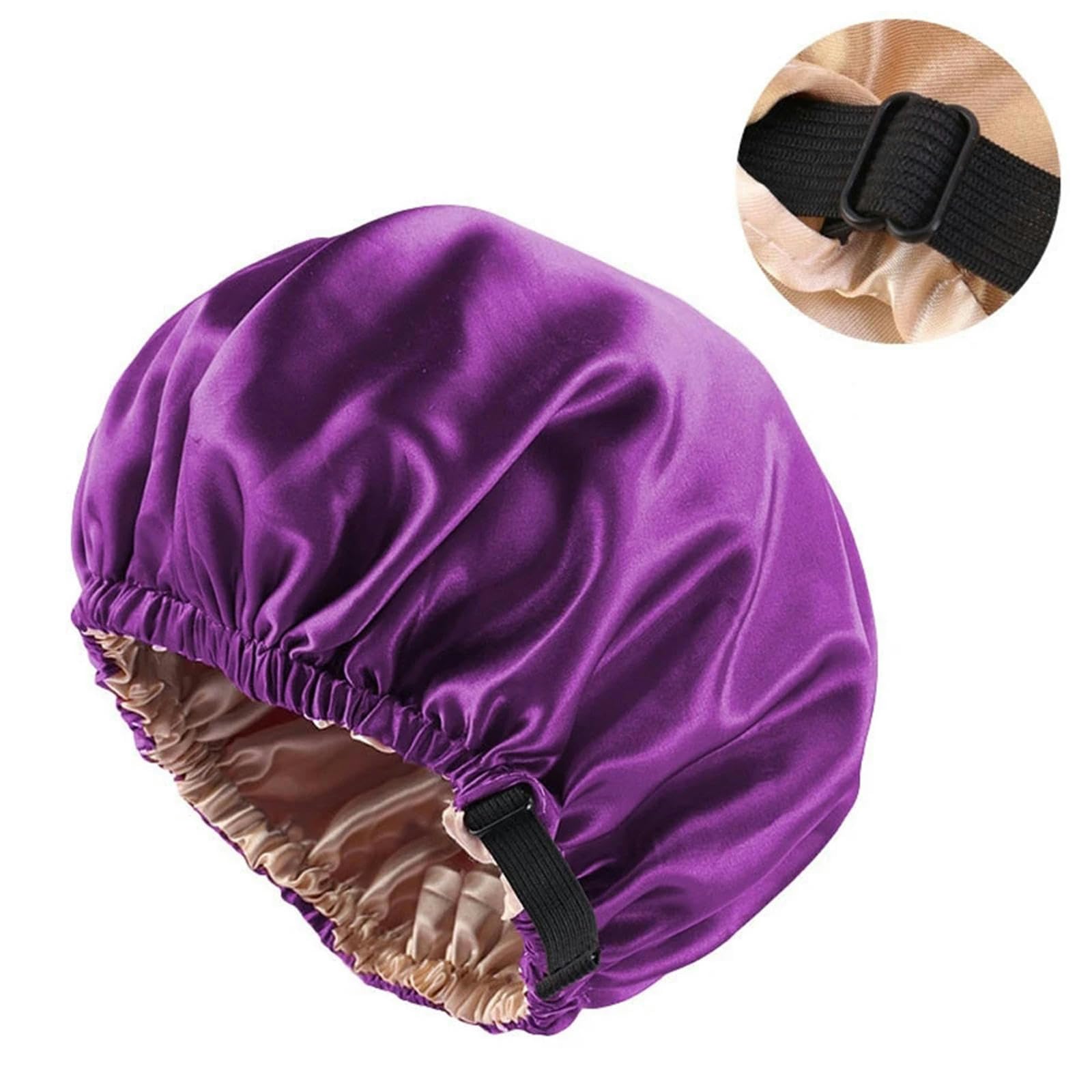 Cuffia Capelli Ricci Notte Cappello per Capelli Satinato per Dormire Invisibile Tround per La Cura dei Capelli Cerimonie per Copricapo Regolazione del Cappello da Notte