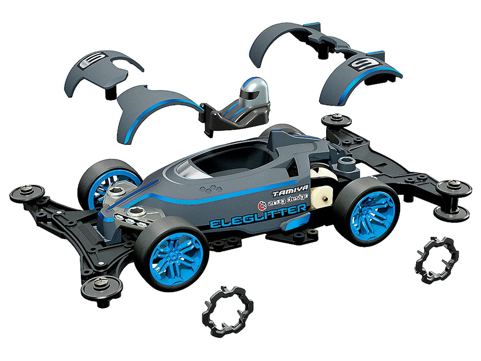 Tamiya 1/32 JR Eleglitter VZ Chassis Mini 4WD Kit: Amazon.de 