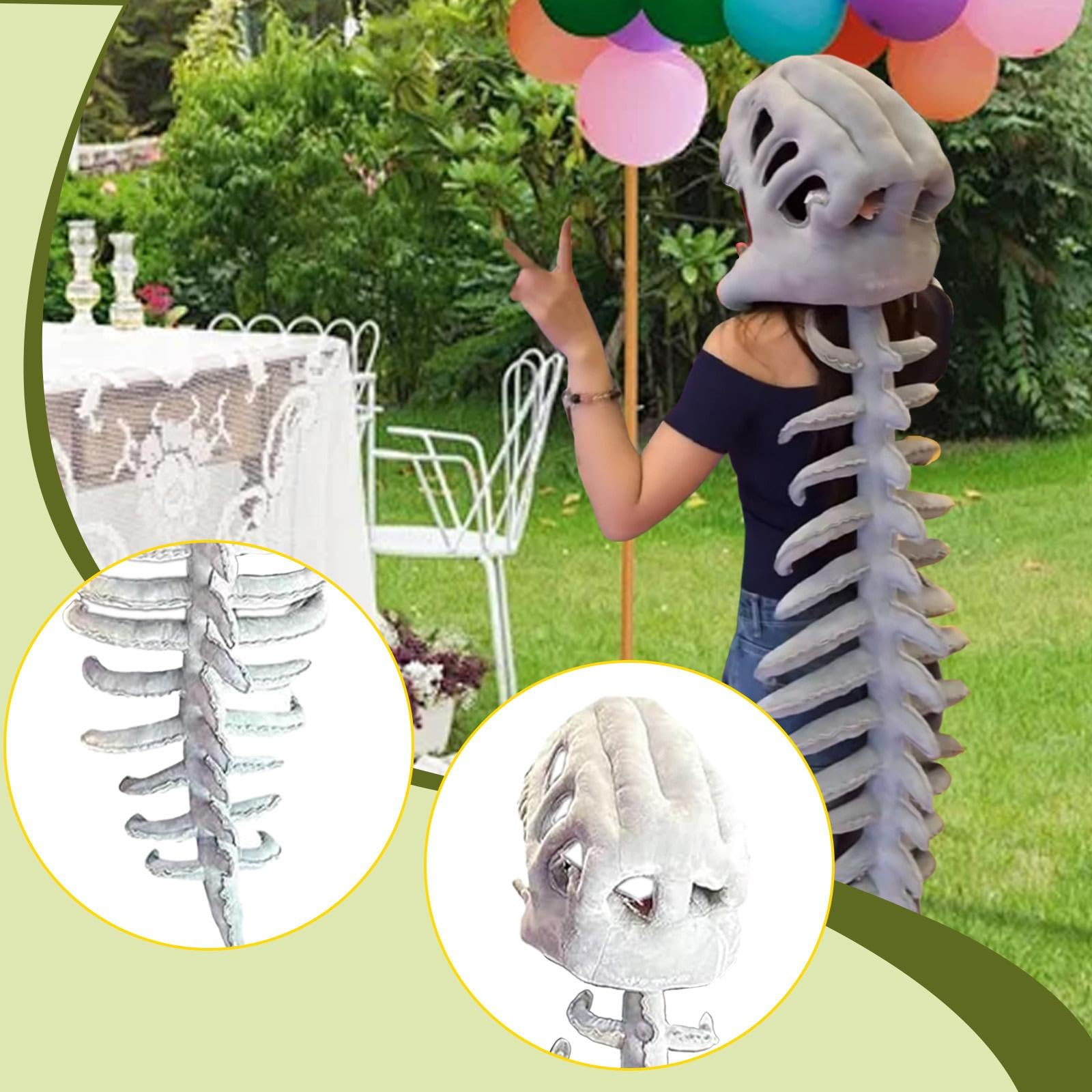 Set di Costumi Da Scheletro di Dinosauro, Colonna Vertebrale Scheletrica