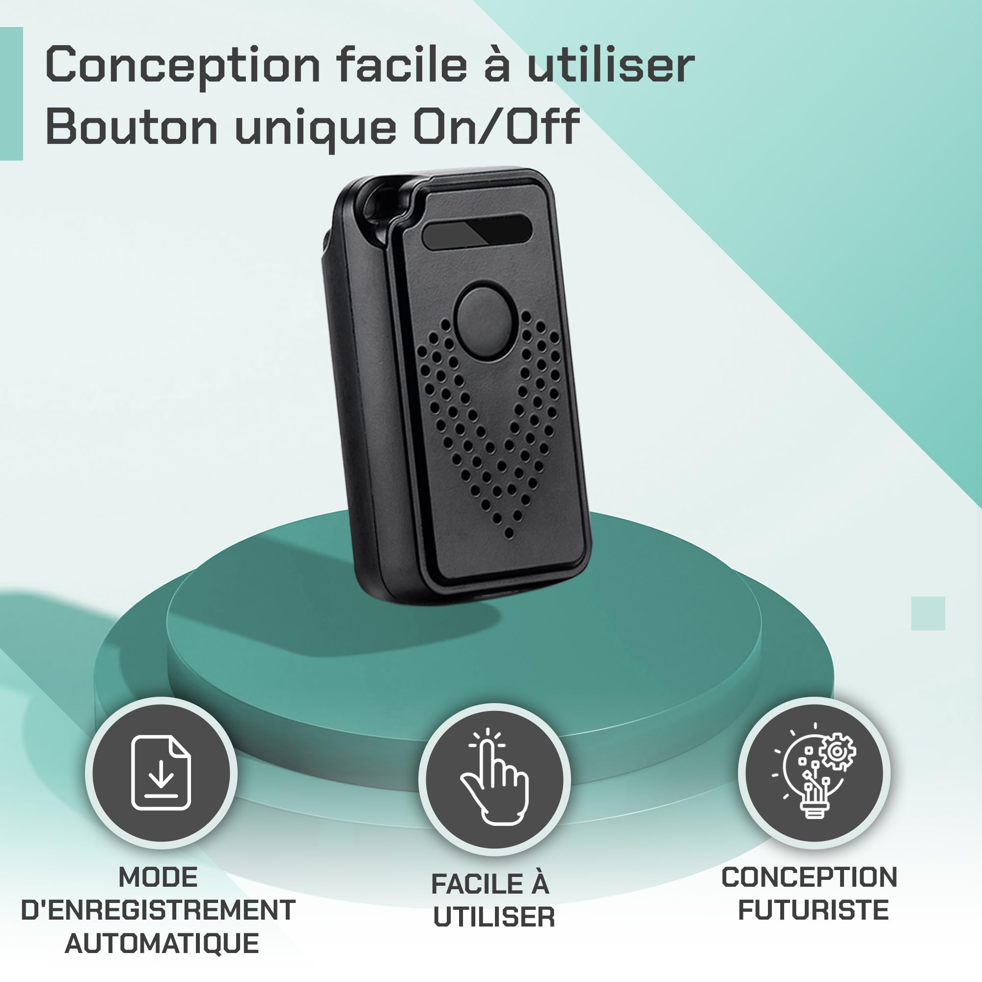 Enregistreur Vocal numérique Professionnel WiFi | FlyRec SMT | 8 Go de Mémoire | Contrôle illimité de la Distance pour, Leçons et Mémos Vocaux - Enregistreur Audio avec Application Intelligente