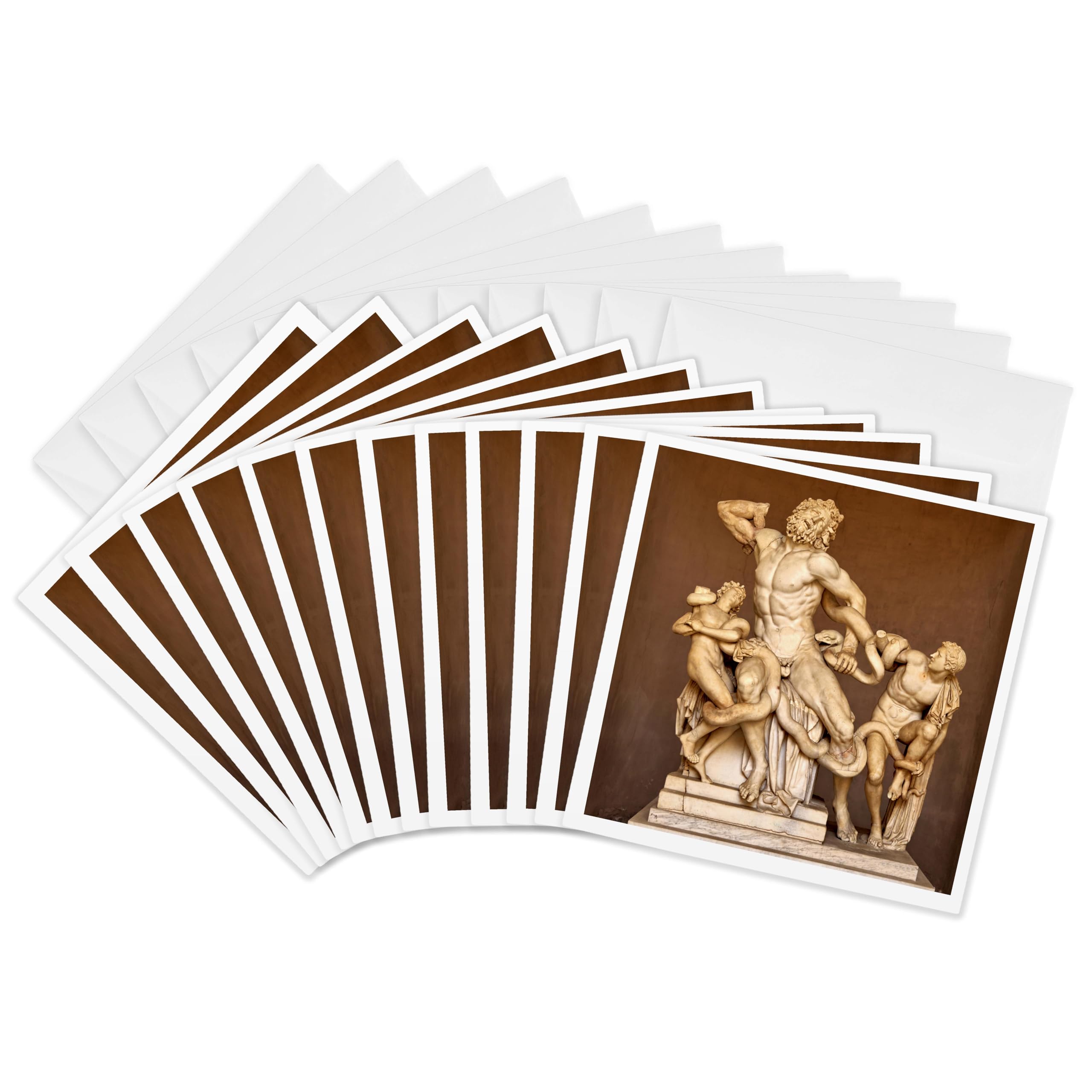 3dRoseGreeting Cards - Laocoon and His Sons sculpture - 12 Pack - Photography
