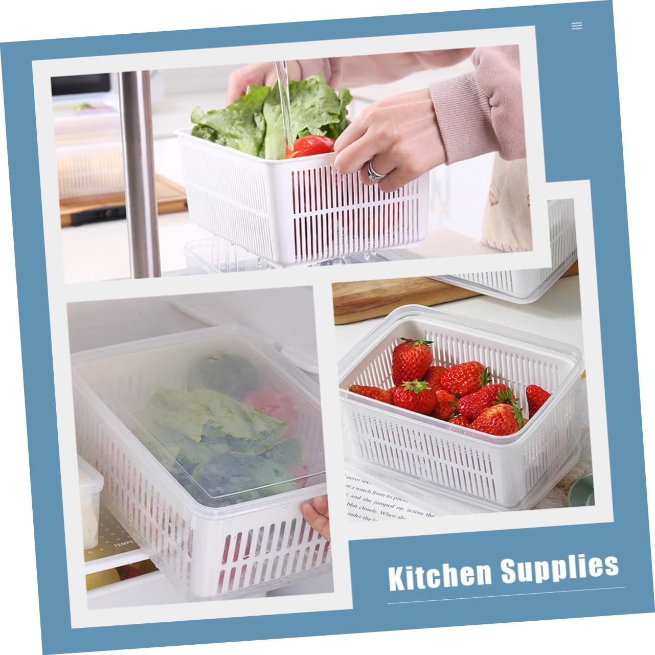 1pc Kitchen Tools Strainer Double Layer Drainer Basket for Laundry Dish Rack Material