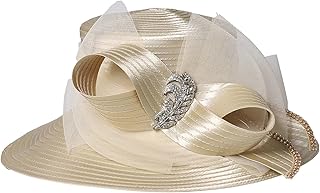 Wedding Bridal Church Party Derby Hats for Women Bow Formal Bowler Hat Wide Brim