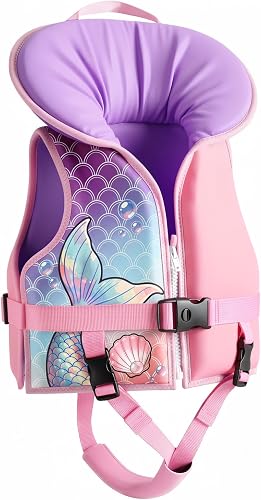 HeySplash Toddler Swim Vest, Toddler Floaties with Safety Strap