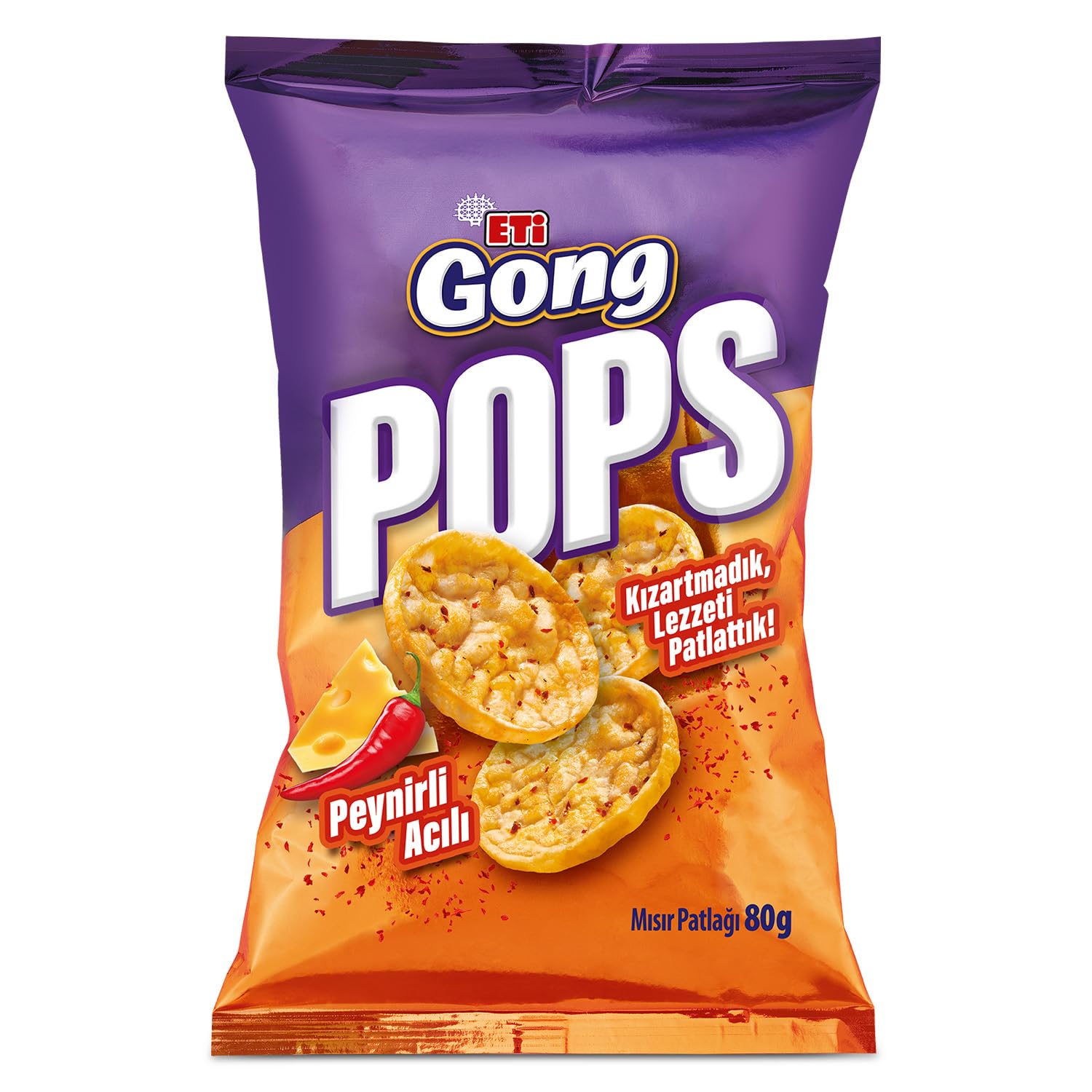 Eti Gong Pops Peynirli Acılı Mısır Patlağı 80 g