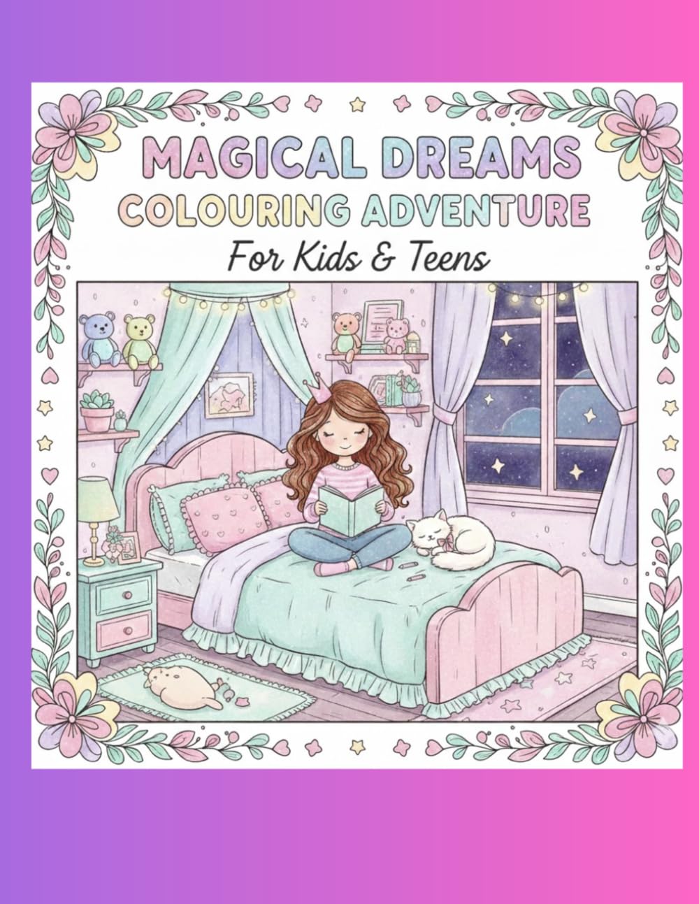 Magical Dreams coloring book for kids and teens: "Girls Vibe" coloring book
