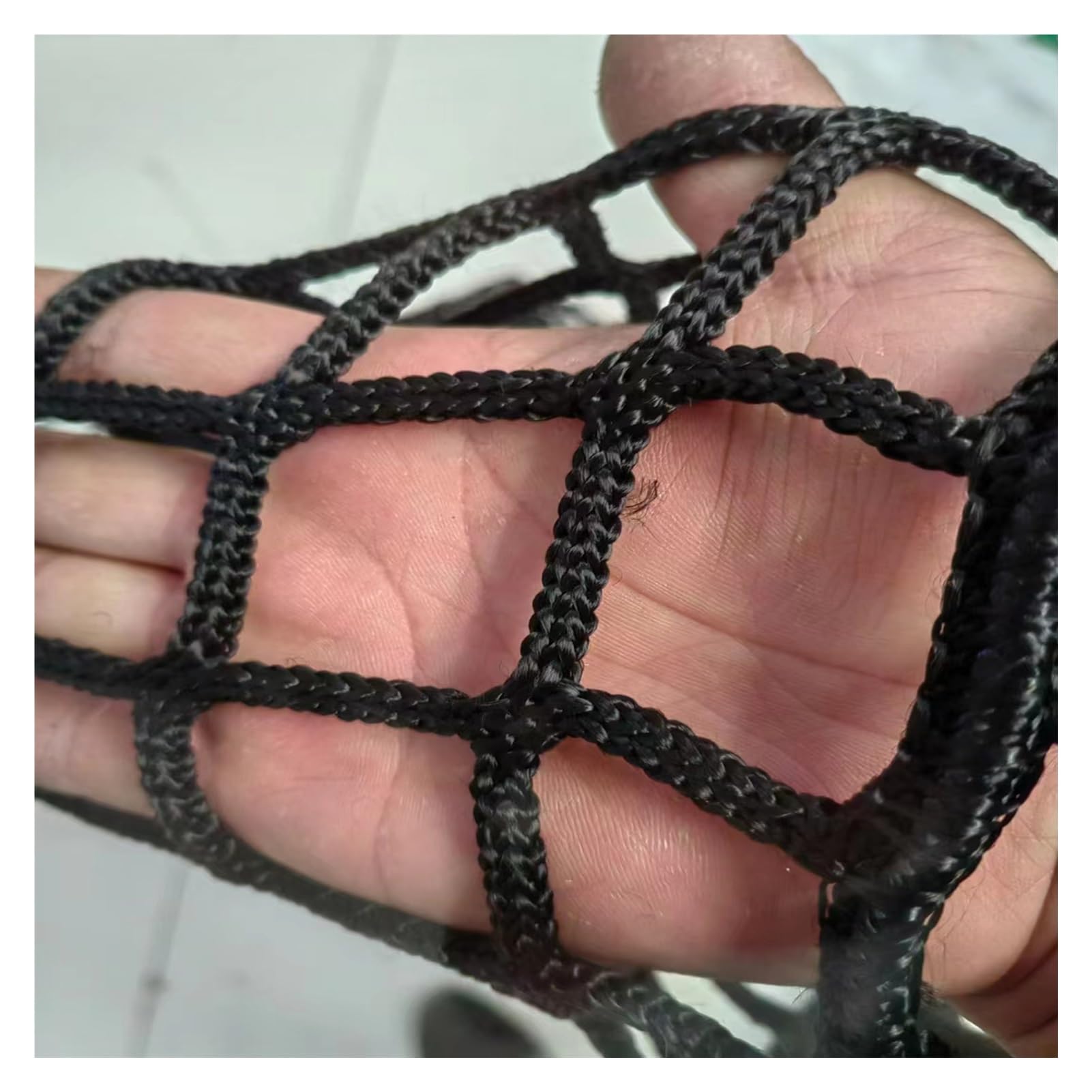 VXHCS Rope Net Kids Safety Netting 5cm/6mm Knotless Polyester Rope Net Stairway Railing Safety Net Climbing Net Anti-Fall Rope Netting(2x4m)