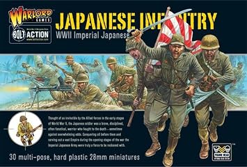 Warlord Bolt Action Imperial Japanese Infantry 156 WWII Military Wargaming Figures Plastic Model Kit, Small