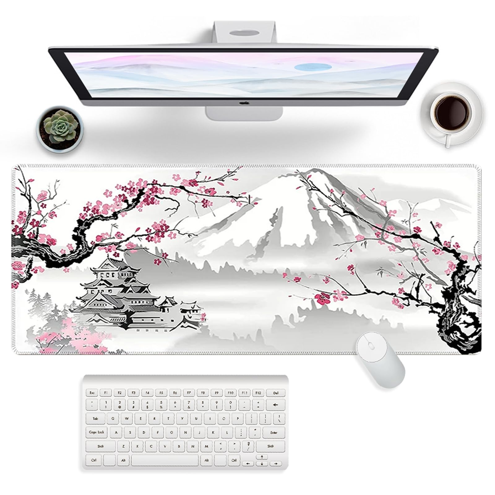 XL Mouse Pad,Gaming Mouse Pad 900x400,Anime Mouse Pad,-Natural Rubber Non-slip Base, Waterproof and Stain-proof, Suitable for PC, MacBook,Laptop(A)