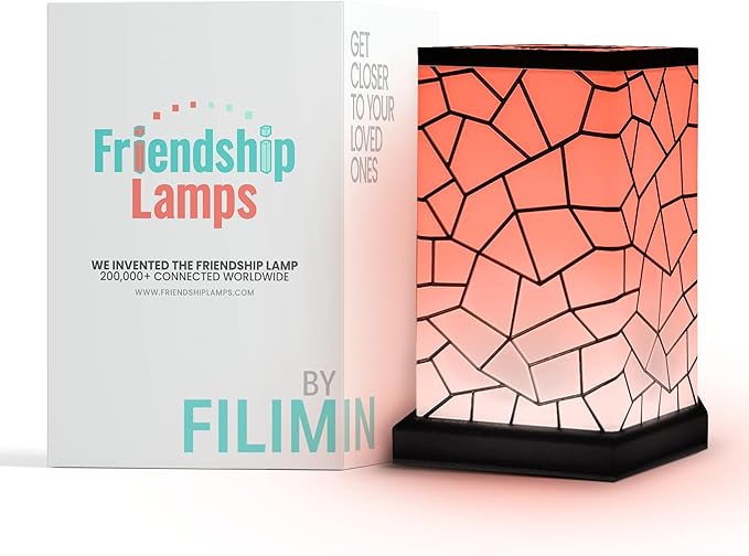 Filimin Friendship Lamps Classic Design - Best Friend Lamps Wi-Fi Touch Lamp LED Light for Long-Distance, Connection, Relationship, Friendship, Gift, Over 200 Colors, App Setup