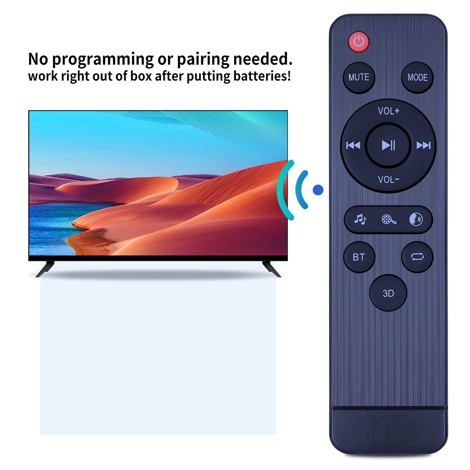 Telecomando Di Ricambio Per Soundbar Vmai S5 2.0 CH – TCNOUMT Wireless
