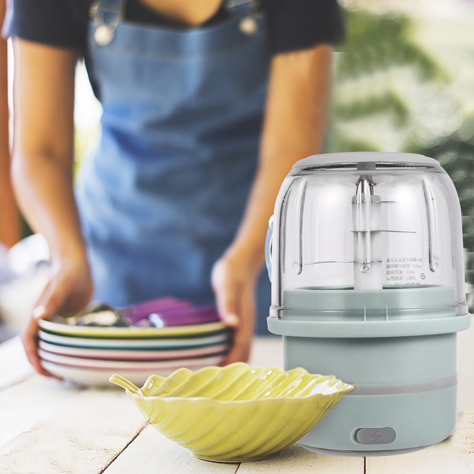 Macchina Elettrica Tritacarne 300ml Verde per Uso Cucina