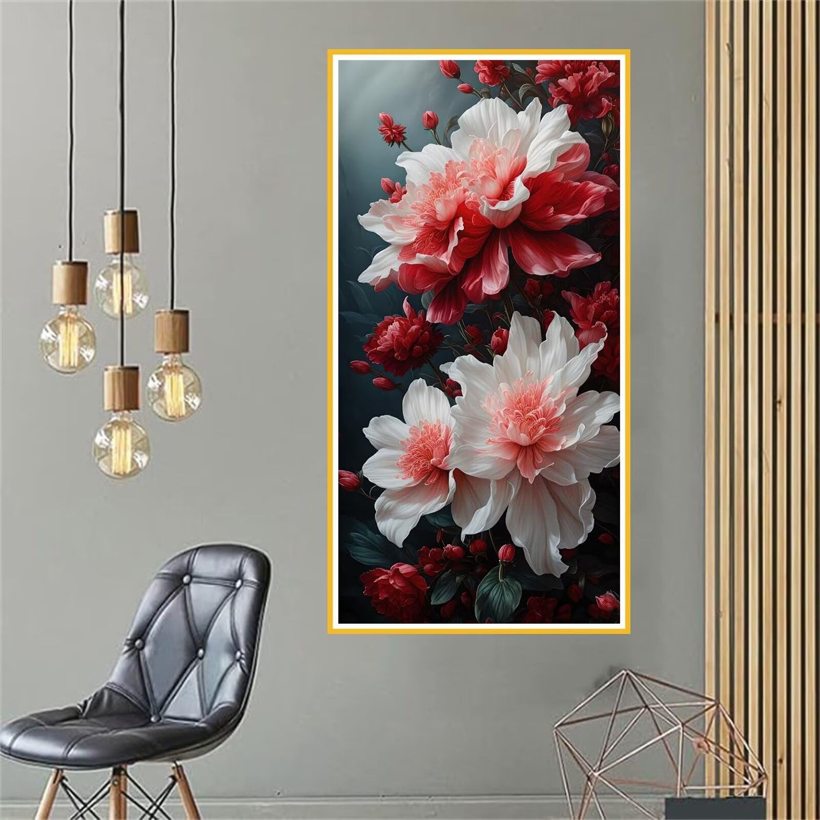 Zaafeen Zestawy do malowania diamentami dla dorosłych, fioletowe drzewo sakuras, 5D, duże diamenty, sztuka, pełne akcesoria, pełne akcesoria, pełne wiercenie, kryształ górski, haft obrazy, rękodzieło, sztuka do dekoracji ścian domu, 70 x 140 cm