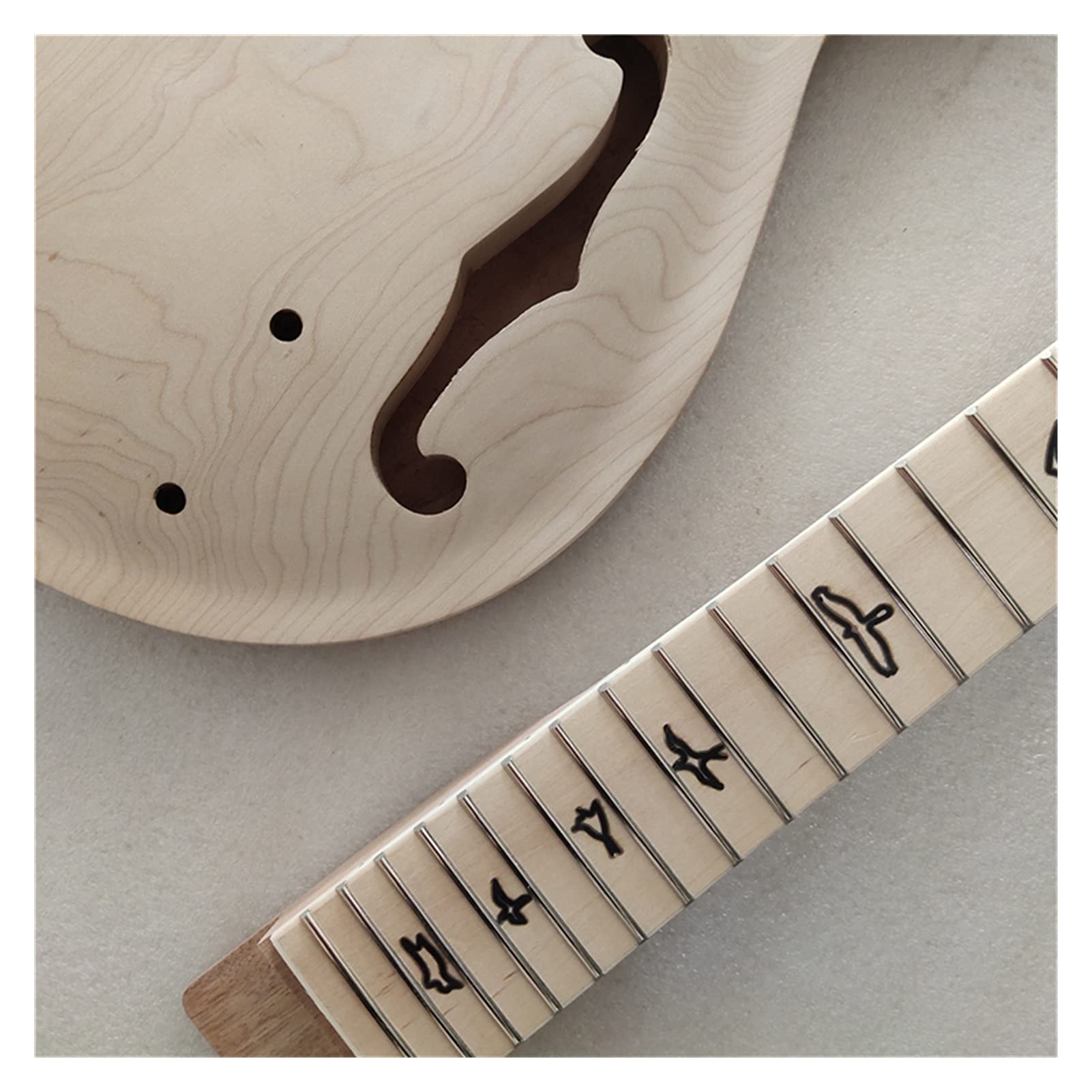 Corpo Chitarra Fatto a Mano 1 Set Collo di Chitarra Non Finito E Corpo per PRS. Kit per Chitarra Elettrica in Stile