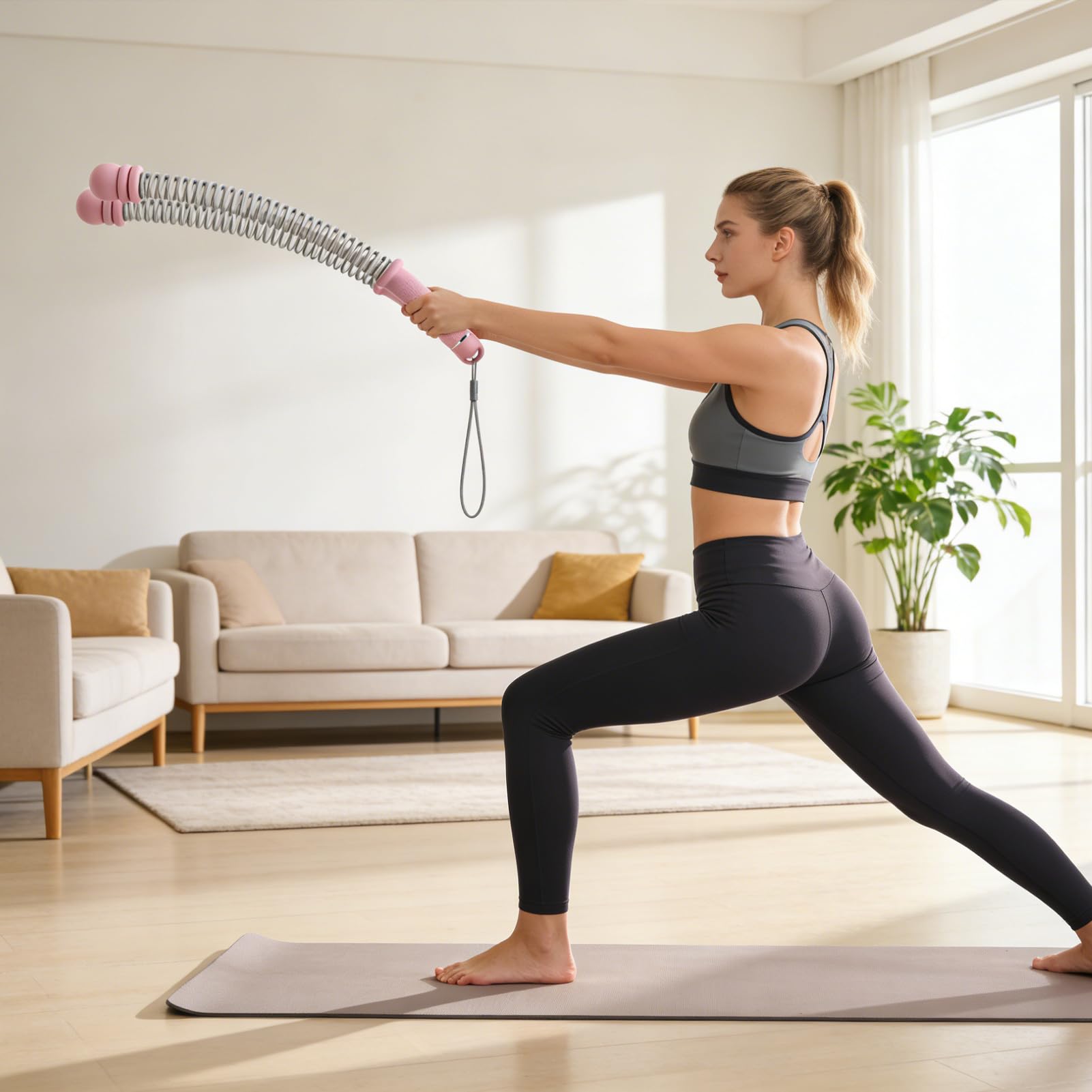 Cuerda de batalla - Palo de salto portátil ajustable | inalámbrico, agarre de entrenamiento de fuerza multifuncional para entrenamiento físico para gimnasios, principiantes, entrenamiento al aire