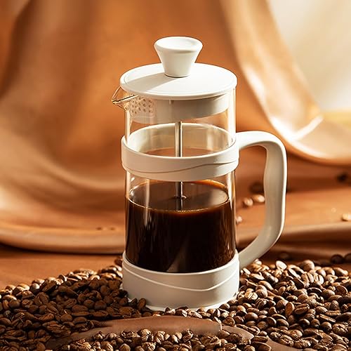 Miniatura 5 de PARACITY Cafeteratetera de prensa francesa, mini prensa de café y té de campamento con filtro de acero inoxidable 304 y vidrio resistente al calor,