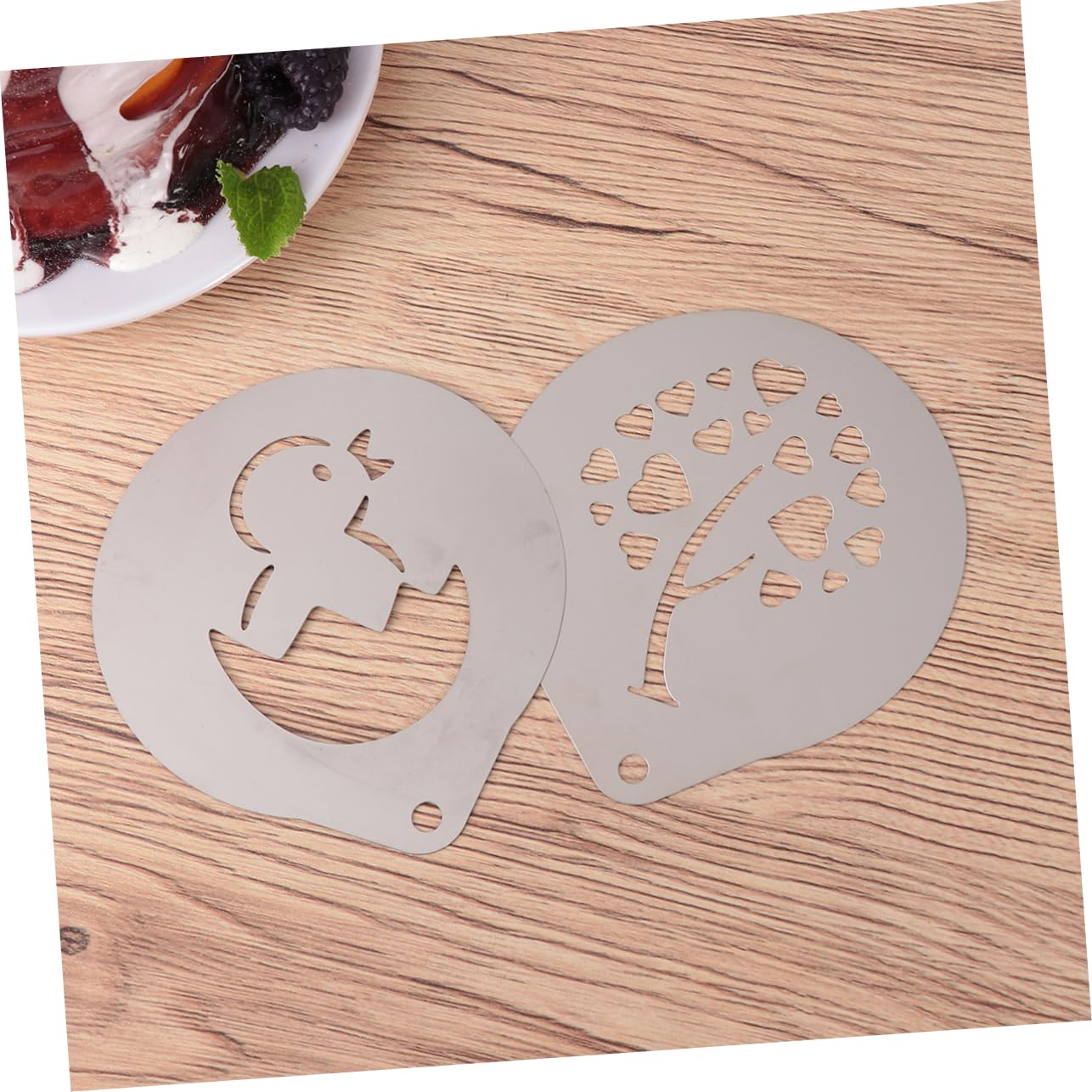 TOPBATHY 3juegos Plantilla De Café Inoxidable Para Latte Art De Moldes De Decoración Leche Para Cappuccino y Café Casa