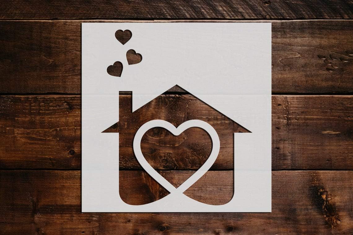 House Stencil DIY Reusable Craft and Painting Wall Stencils - 412 (12x12)