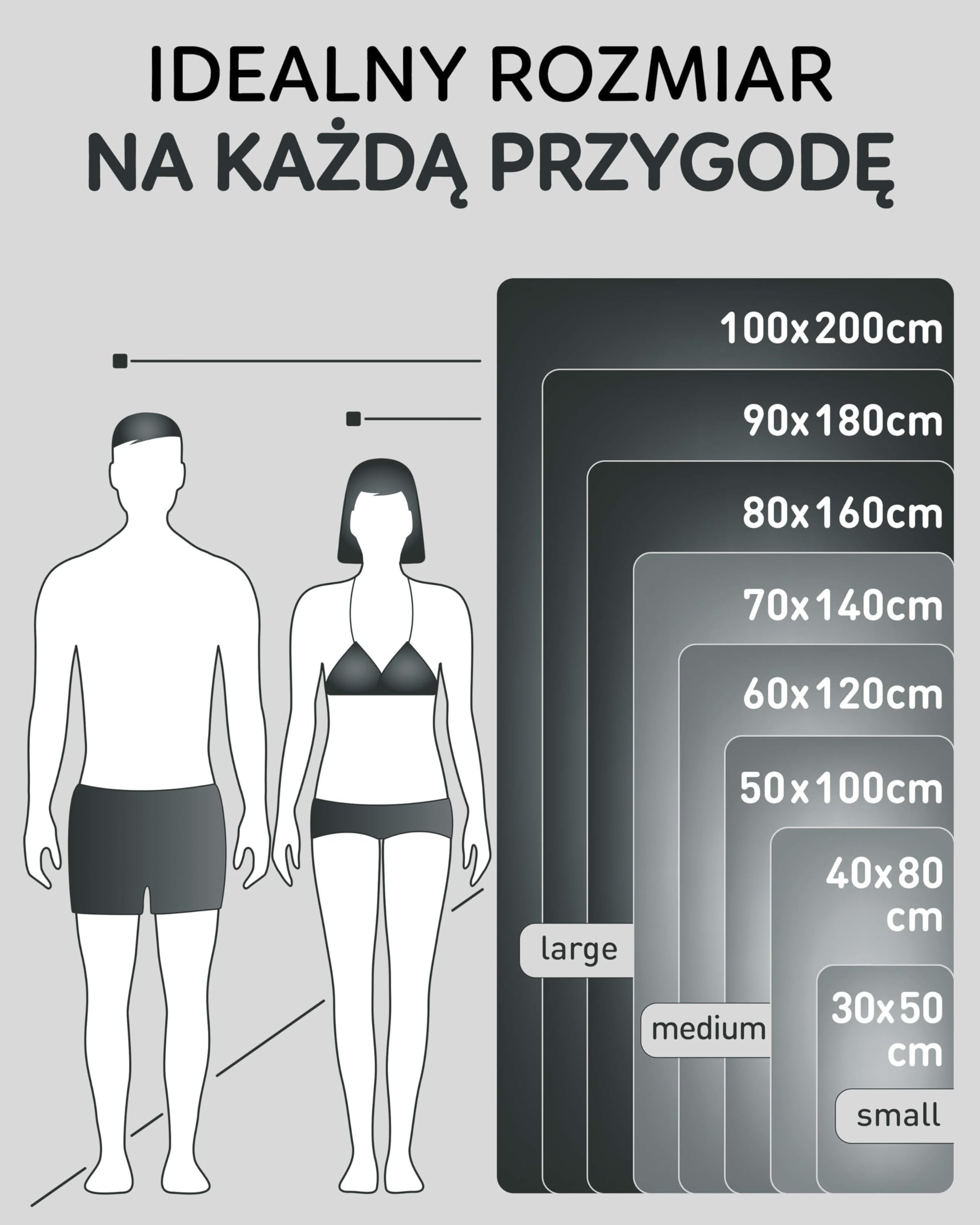 Fit-Flip Ręcznik z mikrofibry - kompaktowy, ultralekki i szybkoschnący - ręczniki z mikrofibry - idealne ręczniki sportowe, plażowe i podróżne - (1x 30x50cm Czarny)