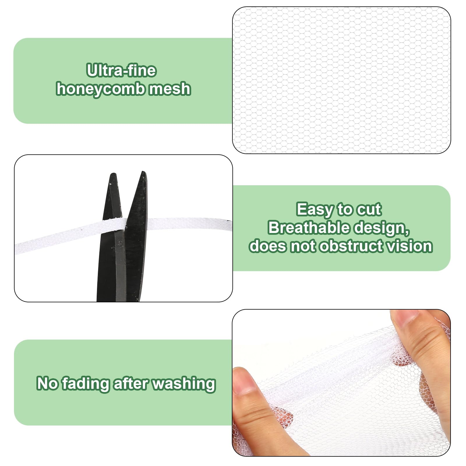 Amebleak Lot De 6 Moustiquaires Pour Fenêtre - 150 X 130 Cm - Avec 6