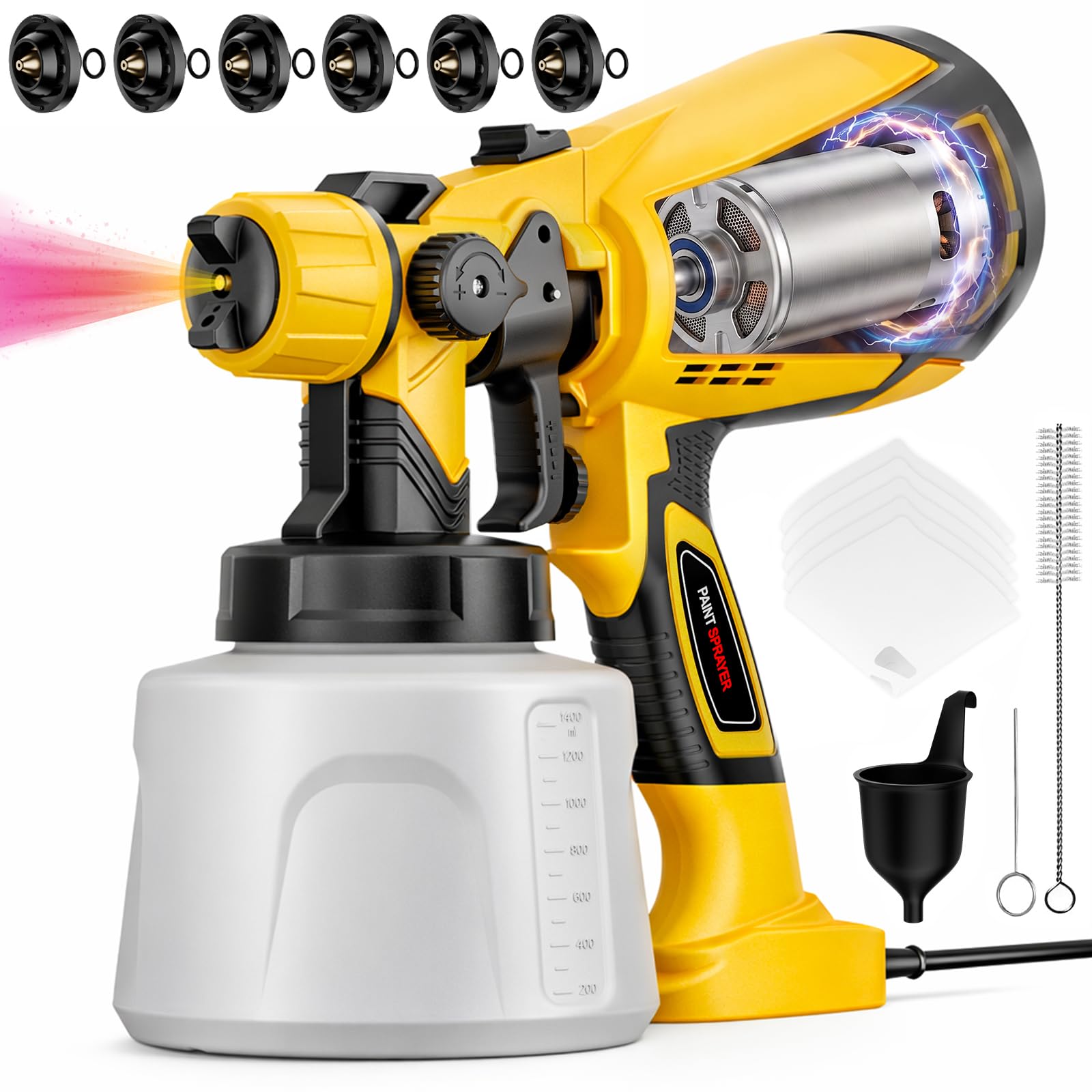 Electric Paint Sprayer - 1000W HVLP Gun -1 Electric Paint Sprayer - 1000W HVLP Gun -1