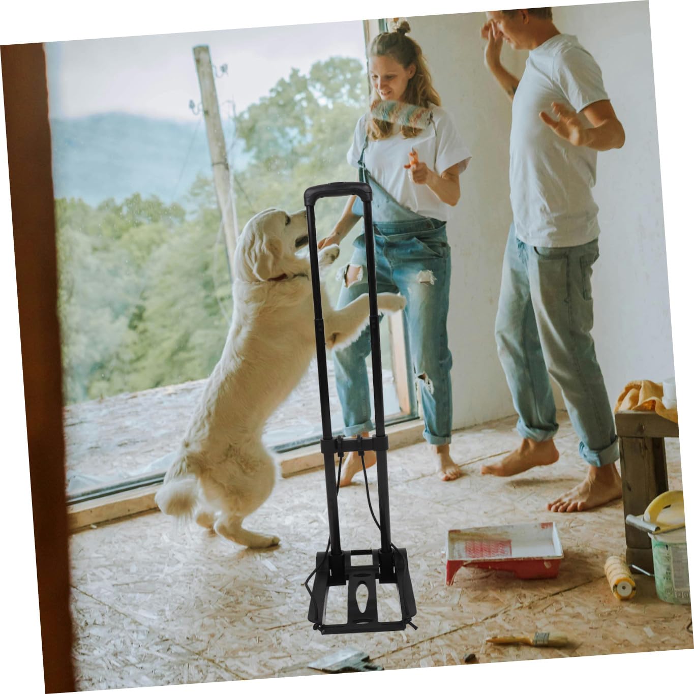 TOYANDONA Carrito de Compras Plegable Ruedas, Construcción Resistente de Hierro y Abs, Compacto y Versátil para Mudanzas y Compras Diarias