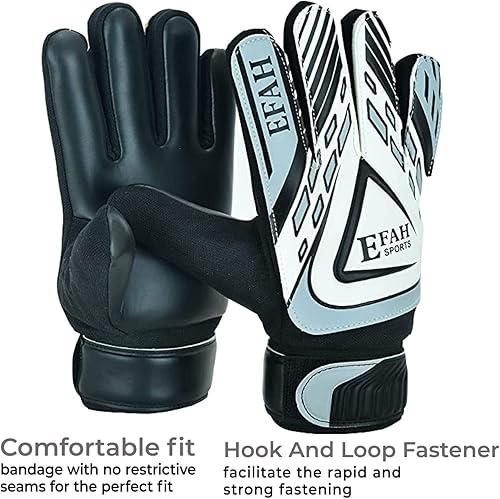 Miniatura 4 de Guantes de portero de fútbol para niños y jóvenes, guantes de portero de fútbol con palmas de agarre fuerte