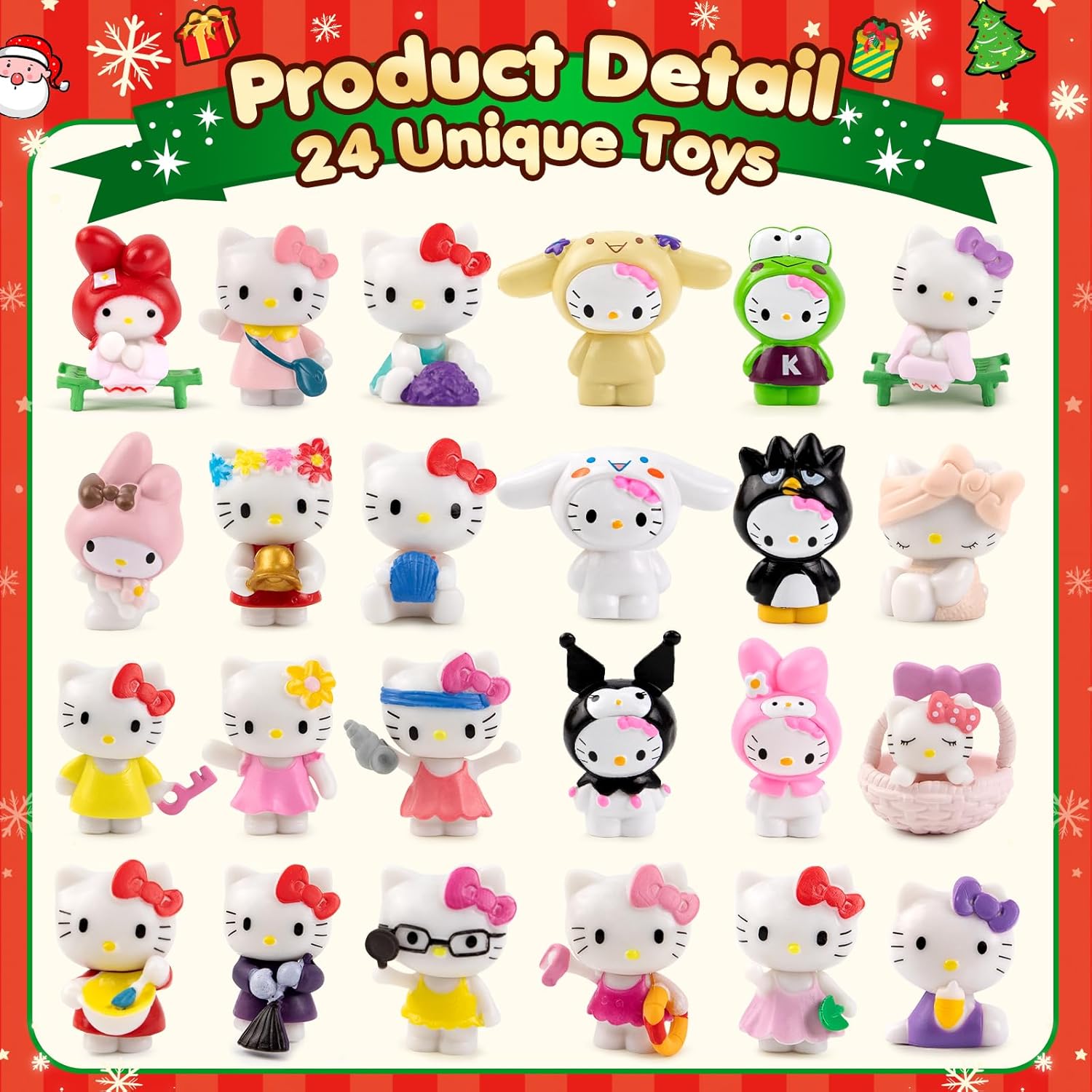 Advent Calendar 2025, 24 Days Christmas Advent Calendar with 24 Unique Dolls for Kids Teen Girls Adults, Surprise Collectible Christmas Countdown Toys,Ages 3 & up