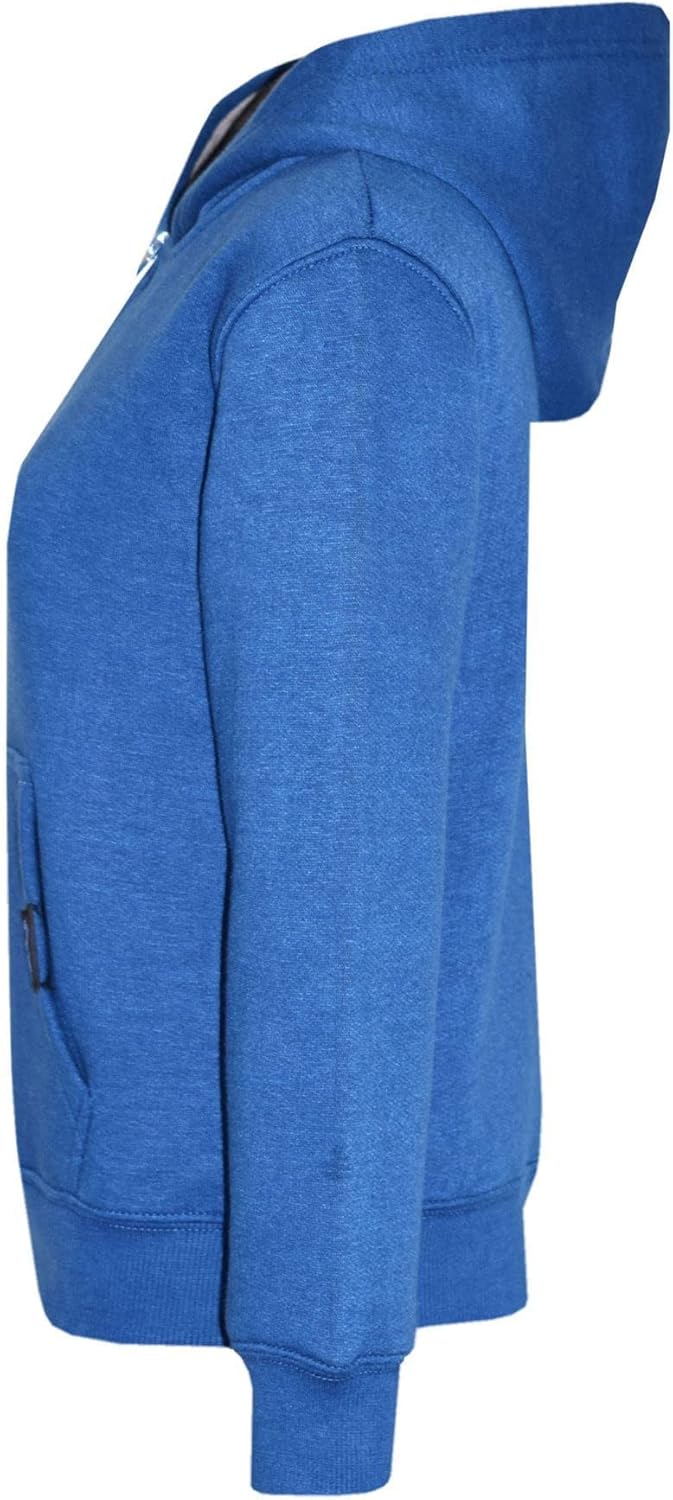 Plain Tracksuit Contrast Fleece Hoodie with Joggers - T.S Contrast Trim Royal & Grey 11-12.