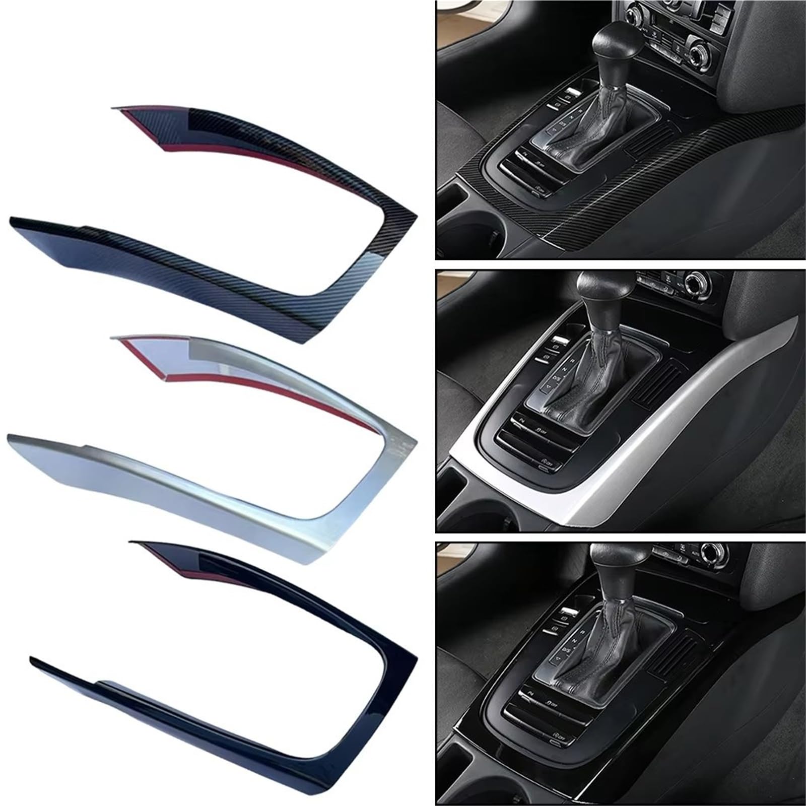 Rivestimento Pannello Cambio Console Centrale Per Q5 Per SQ5 2009-2018 Accessori Auto Pannello Cambio Decorazione Cornice Console Centrale Adesivo Modifica Interni(Silver)