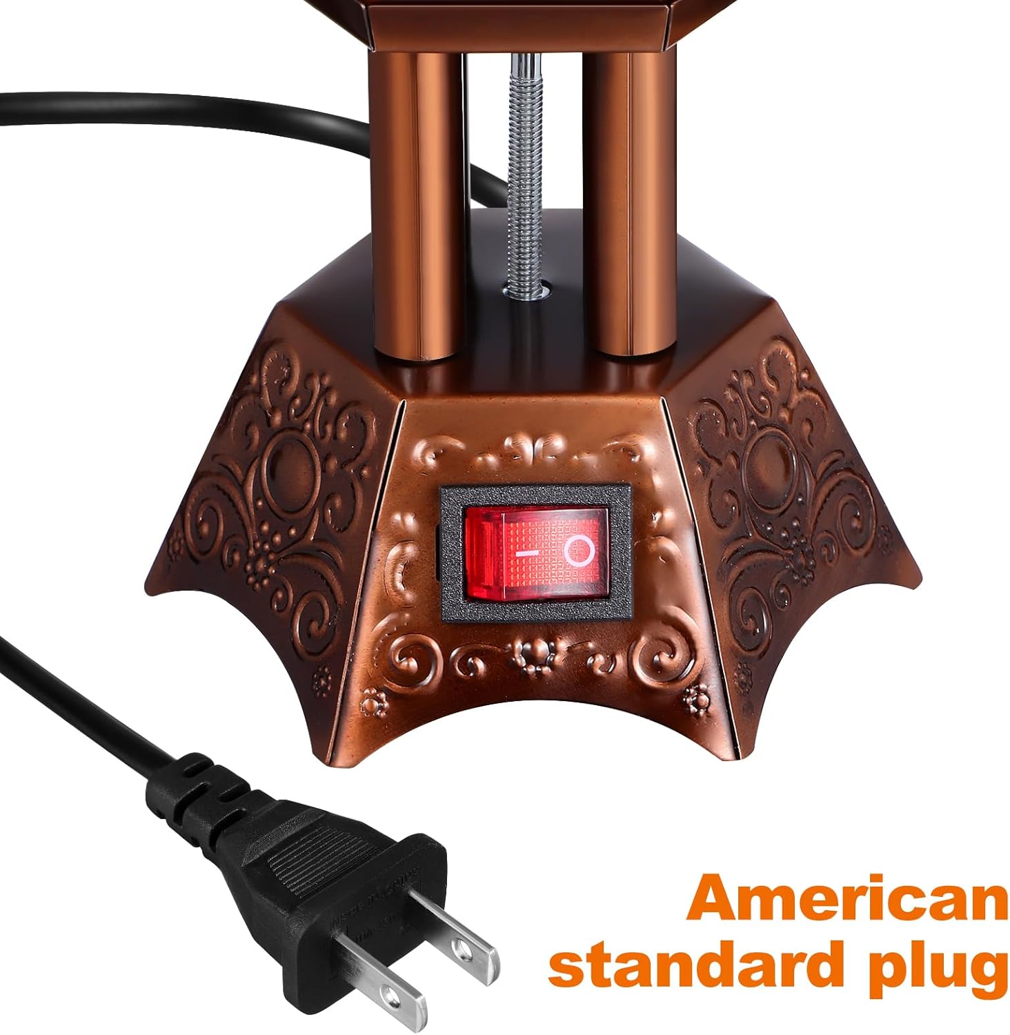 CabilockElectric Incense Burner, Electric Arabian Incense Burner, Plug-in Metal Censer for Yoga, Spa Aromatherapy, Office & Home Decor (US Plug)