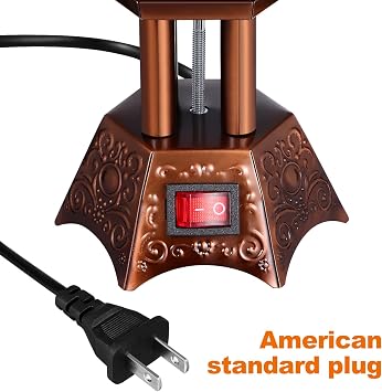 Arabic Incense Burner Electric Incense Burner Bakhoor Burner Holder Middle Eastern Style Electric Censer Yoga Spa Burner for Office Home Decor Oud Frankincense Resin Burner