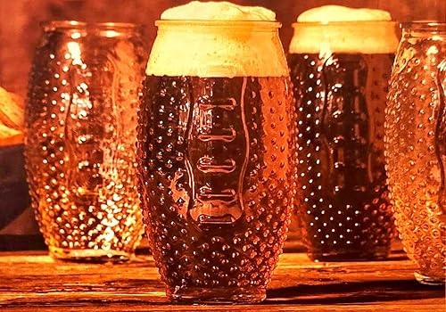 American Craft  Company Set of 4 Football Pint Glasses