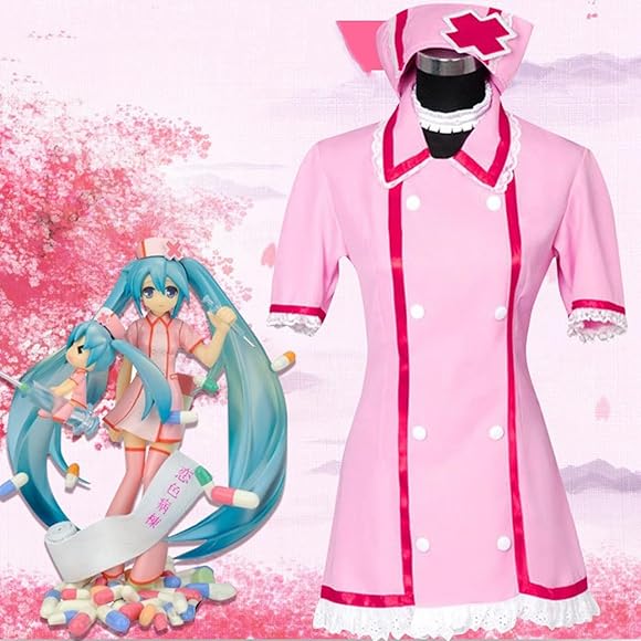 Amazon | [AUDDAY] 初音ミク ナース服 コスプレ 衣装 ワンピース 