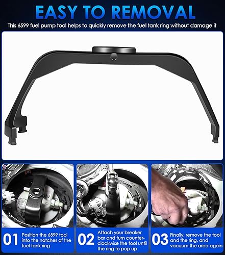 Miniatura 6 de Herramienta de anillo de bloqueo de tanque de combustible, remitentes de bomba de combustible, herramienta de instalación para Chrsyler Dodge Ford