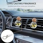 Car Air Freshener Hanging, 2 Pack Sandalwood Air Fresheners Diffuser for Car & Home, Odor Eliminator Car Freshener with Vent Clip, Long Lasting Up to 150 Days Car Freshener for Men & Women