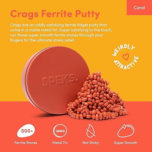 Miniatura 18 de Speks Crags- Masilla de ferrita, + de 500 piedras de ferrita en una lata, juguete de escritorio antiestrés p/la ansiedad, p/adultos y adolescentes