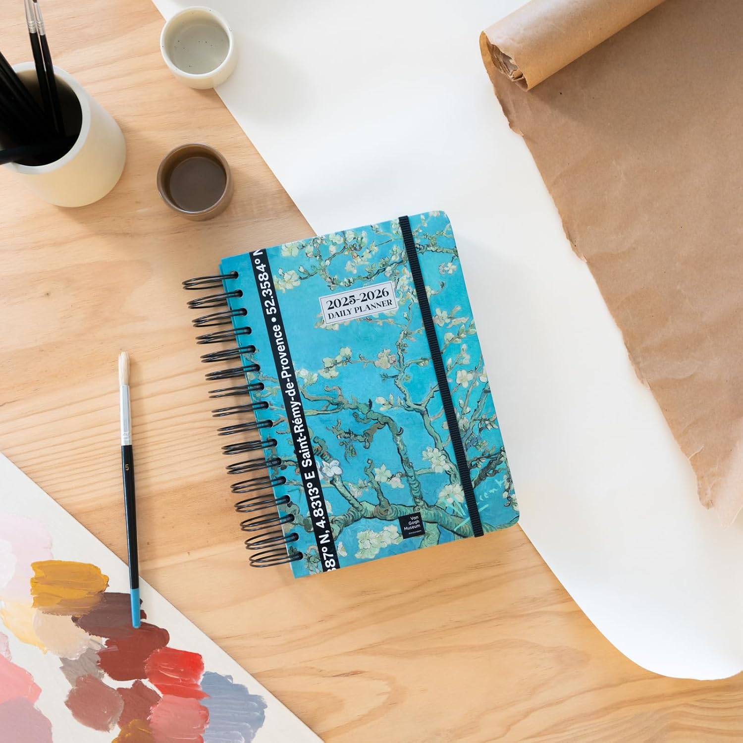 Grupo Erik A5 Academic Diary 2025-2026 Page A Day - Van Gogh | Back To School Planner 2025-2026 Student, A5 Mid Year Diary 2025-2026 Page A Day | Van Gogh Gifts, Cute Planner