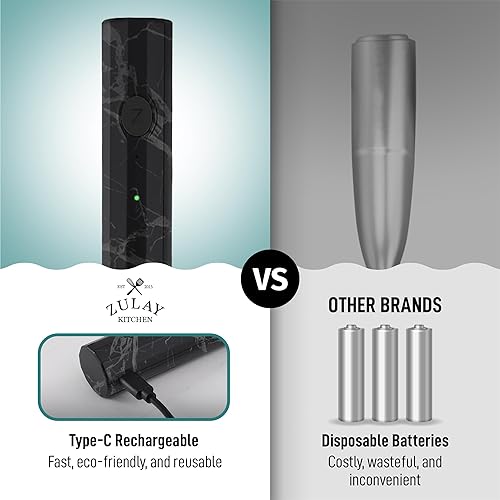 Vista 217 de Zulay Kitchen - Espumador de leche de mano con pilas AA Duracell: batidora de bebidas resistente para café, latte, capuchino y más, color aurora