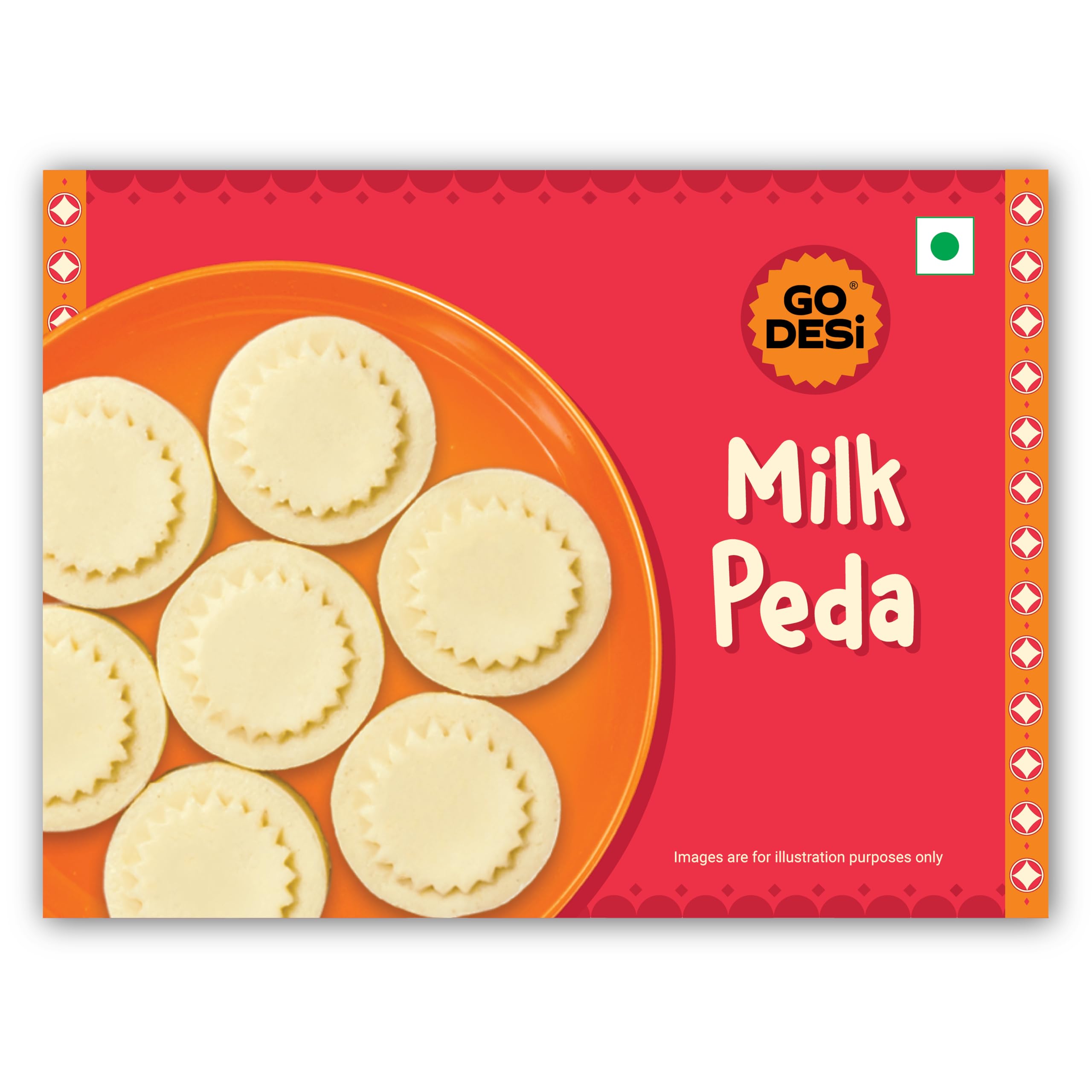 GO DESi Milk Peda | Doodh Peda | Made with Milk Solids | Indian Mithai | Sweets Gift Pack | 200 grams