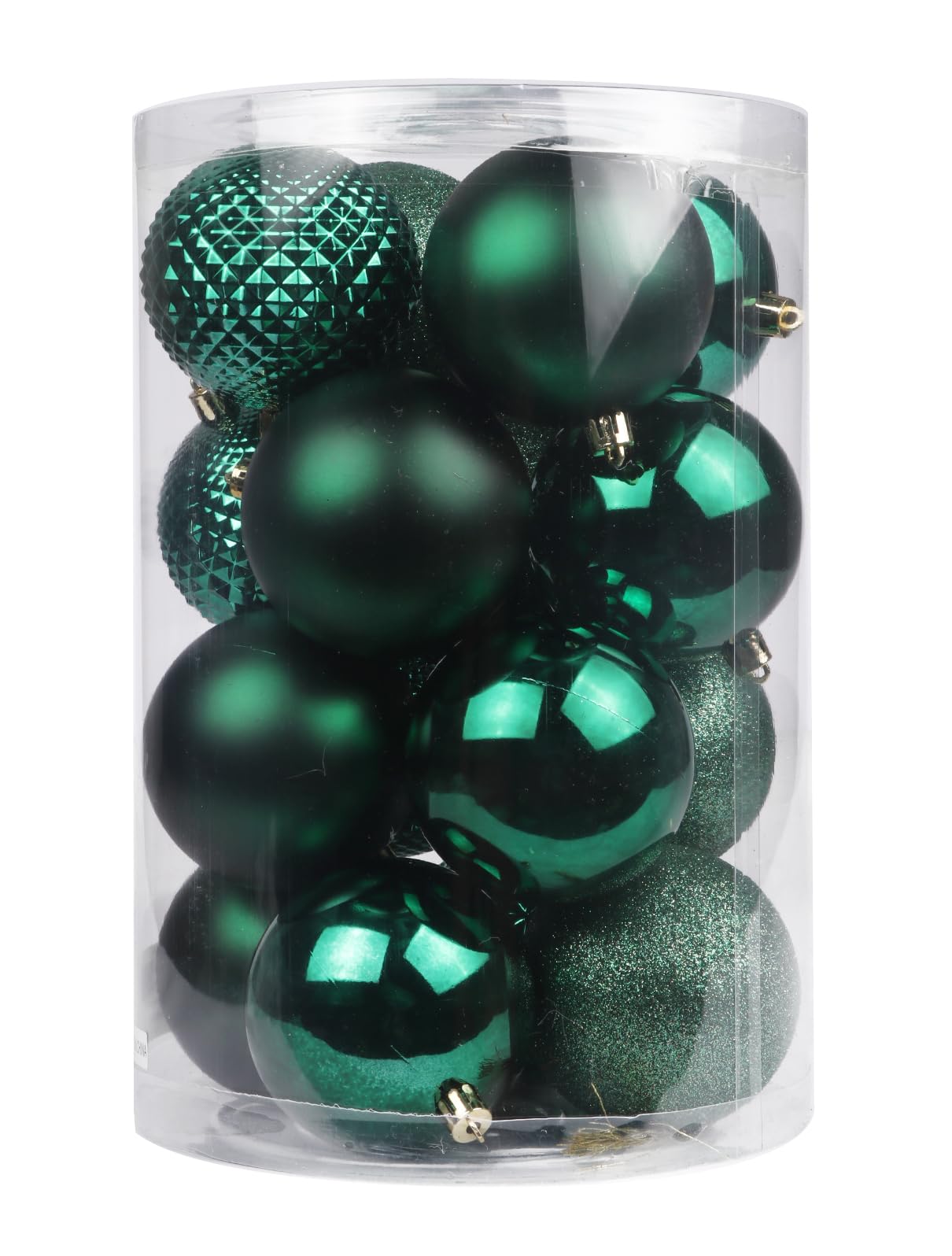 Boules de Noël incassables YYCRAFT lot de 16 grandes décorations vert foncé avec attaches incluses