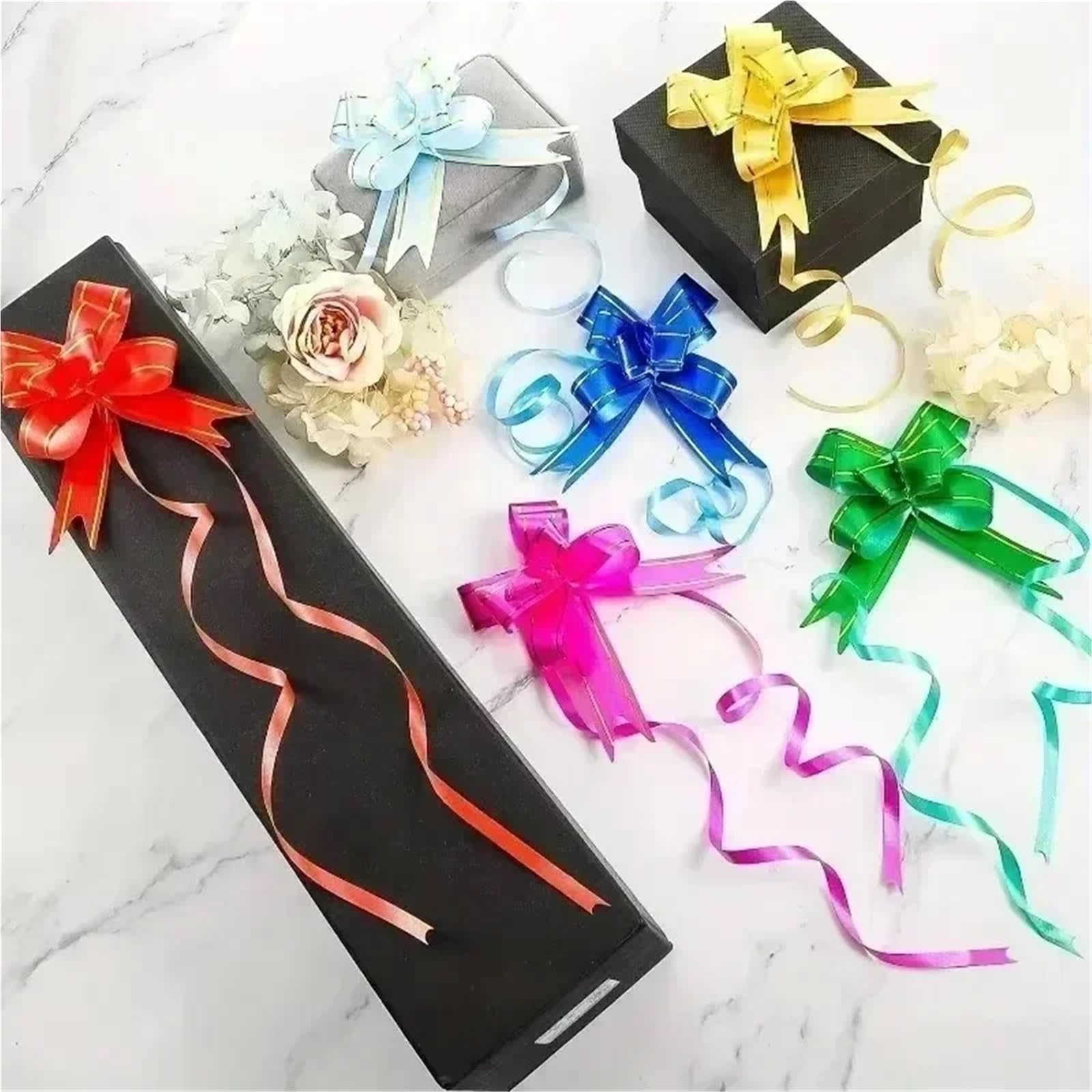 Fiocchi Auto Matrimonio Nastri con Fiocco Floreale policromo, for Confezioni Regalo, Decorazioni for Feste di Compleanno e Matrimonio.(Blue,200PCS)