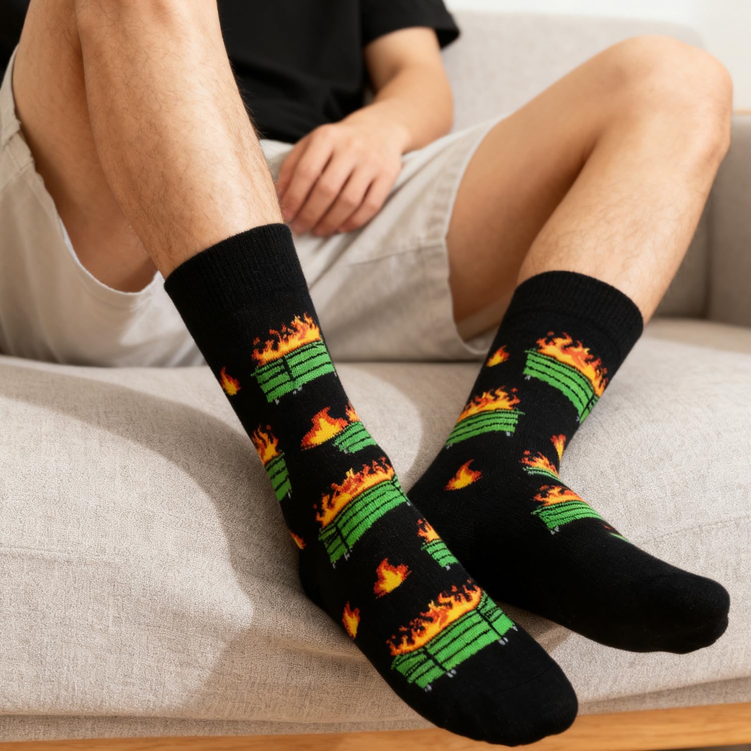 GOLIN Novelty Birthday Christmas Gifts for Men Women - Funny Saying Crew Socks Silly Funky Dress Socks - Image 5