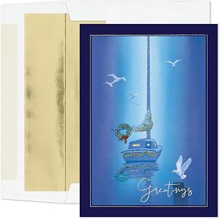 Sailboat and Wreath Holiday Cards