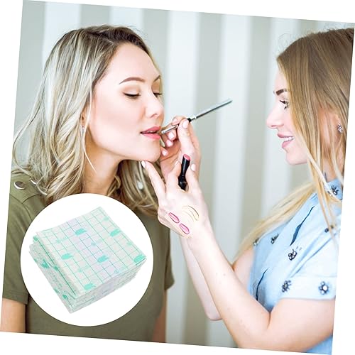 100Pcs Disposable Makeup Hand PU Film Mixing Plates for Liquid Foundation Nail Colors and DIY Makeup for Professionals and Beginners