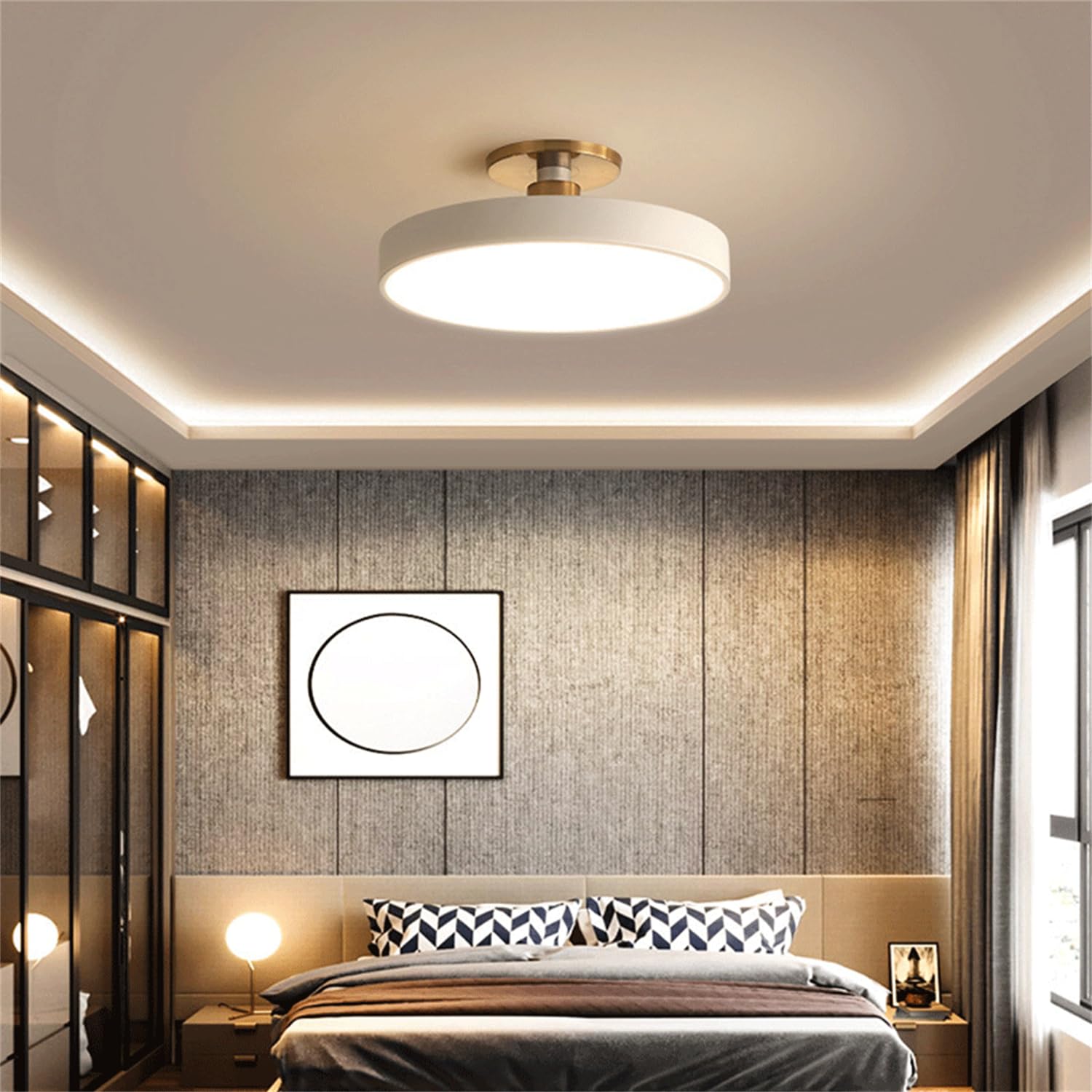 Lámpara De Techo Moderna Macaroon, Panel Empotrado Para Dormitorio.