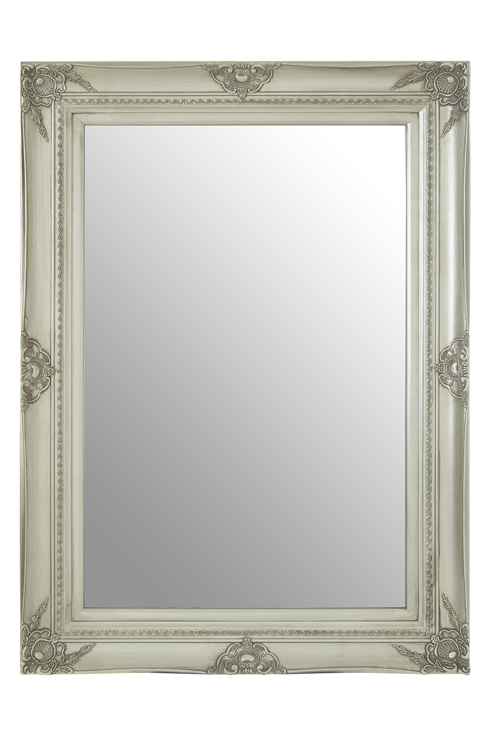 Orsina Baroque Rectangular Wall Mirror,silver Finish Wooden Mirror With Motifs,antique Wall Mirror,statement Mirror from B&Q