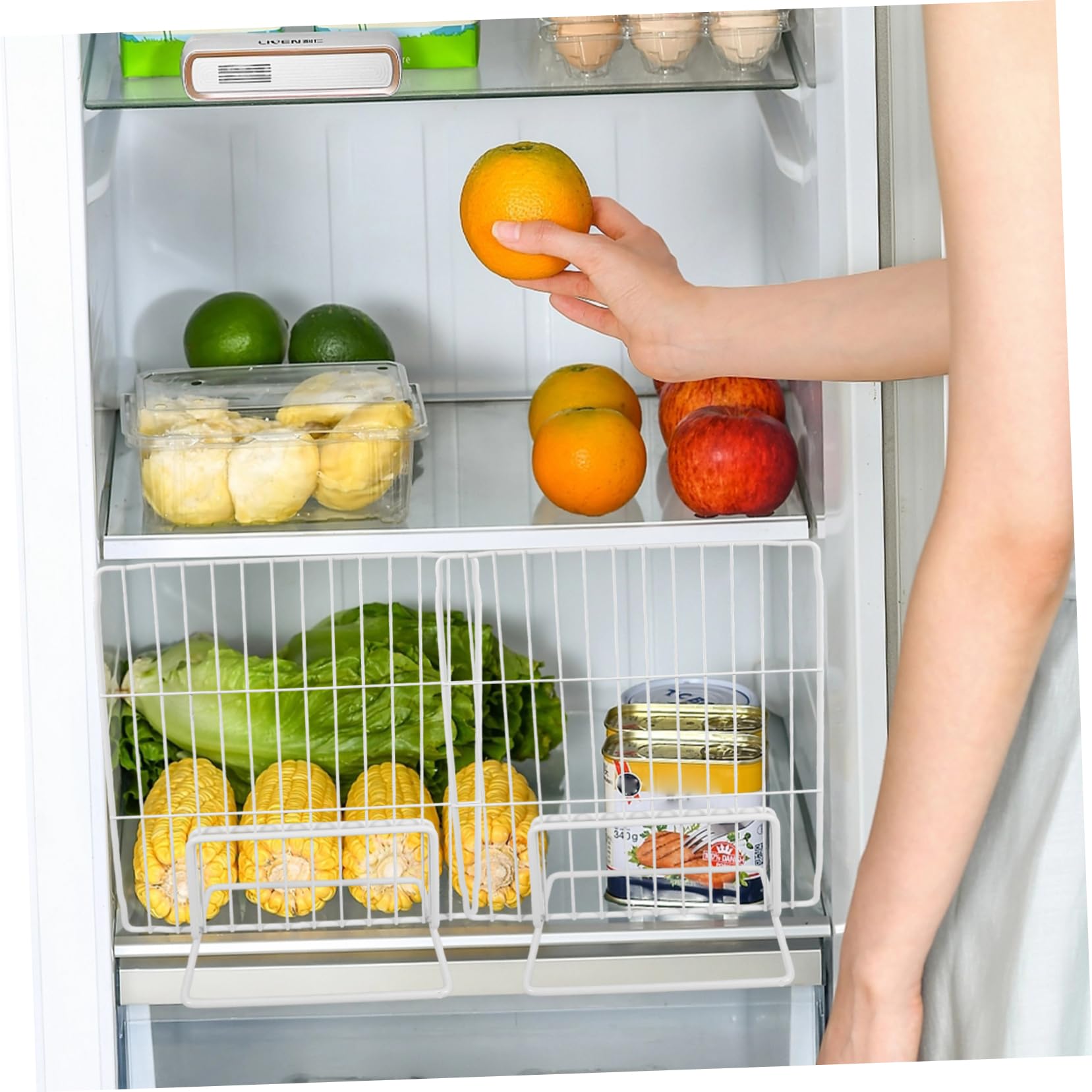 Amazon | NULYLU 冷凍庫用鉄線仕切り 棚収納オーガナイザー 冷蔵庫内