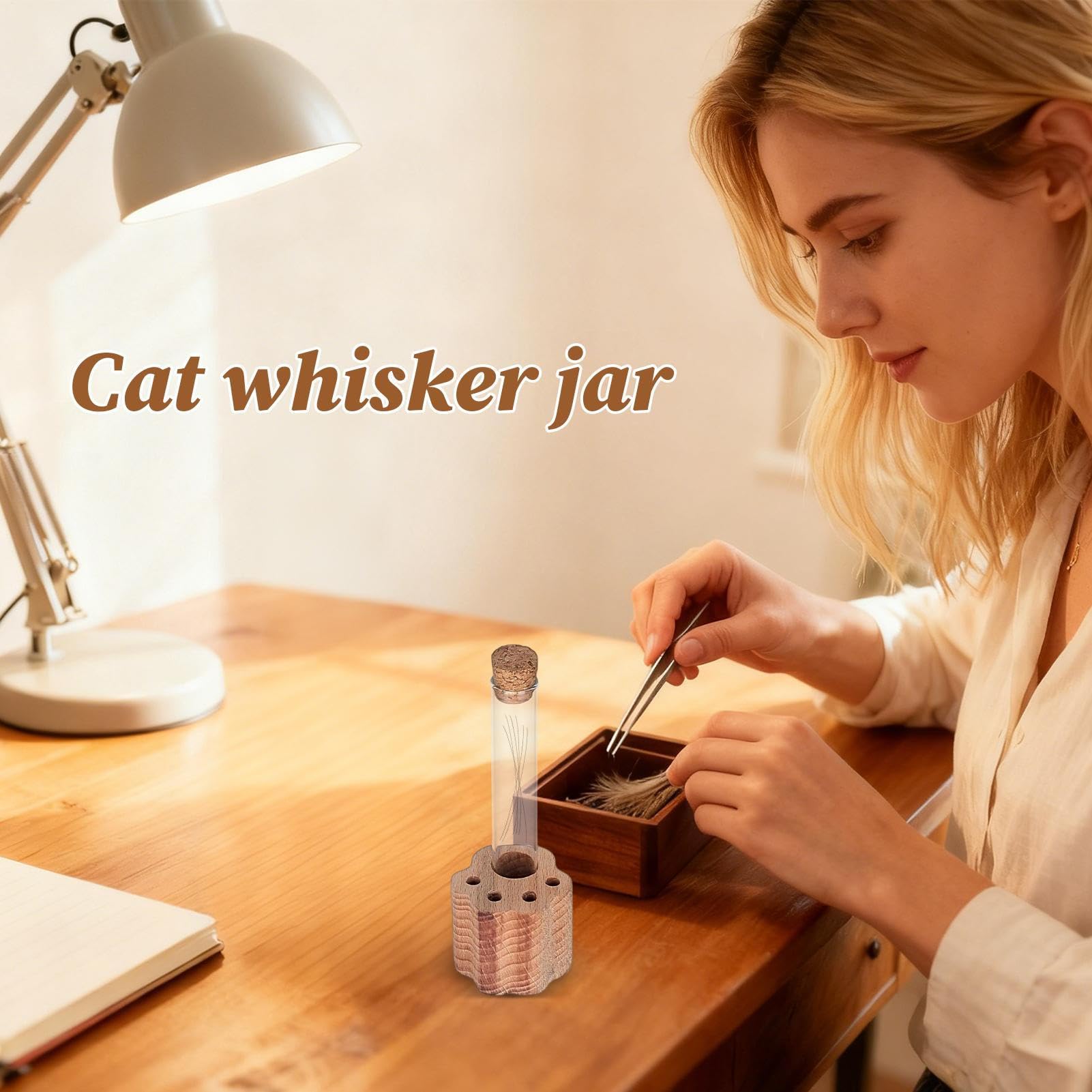 Barattolo Per Baffi Di Gatto Portabaffi Mini Vaso Trasparente Ricordo Perdita Animali Domestici