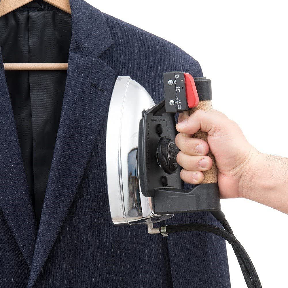 EOLO Centrale Vapeur GV06 Professionnelle Fer à Repasser avec Déflecteur vapeur Chaudière en Cuivre à Economie d’Energie Deux Résistances Externes Anticalcaires Coque Acier Inoxydable Garantie 5 Ans